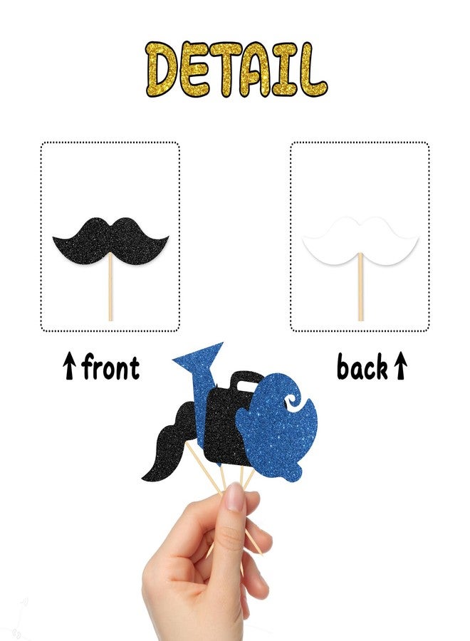 Helewilk 24 Pcs Boss Boy Cupcake Toppers, Kids Boys Birthday Baby Shower Party Dessert Toothpicks, Welcome Baby / 6 months/ 1st Birthday Party Decoration Food Sticks Cupcake Toppers - Image 2