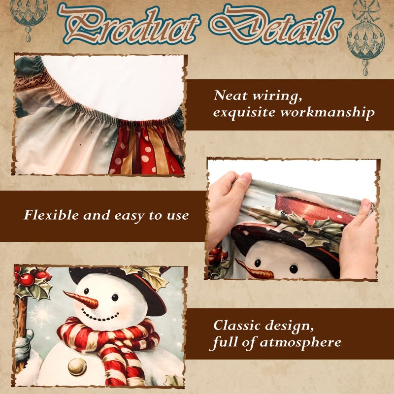 FuWeave FUEVEES 6 PCS Christmas CHARCH CARCH COVERS ALVERABLE ANDROADER ANDREAD CARCH CARCH مع SANTA CLAUS ELK SNIMMAN CARRECT SLEPCOVERS FOR XMAS KINGAN - Image 4