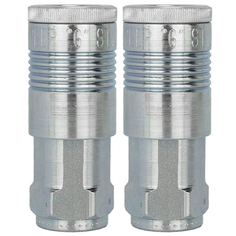 Milton Industrial Air Coupler GStyle quick connect coupler 12 FNPT Steel Air tool fitting Single Pack x 2 count S18152