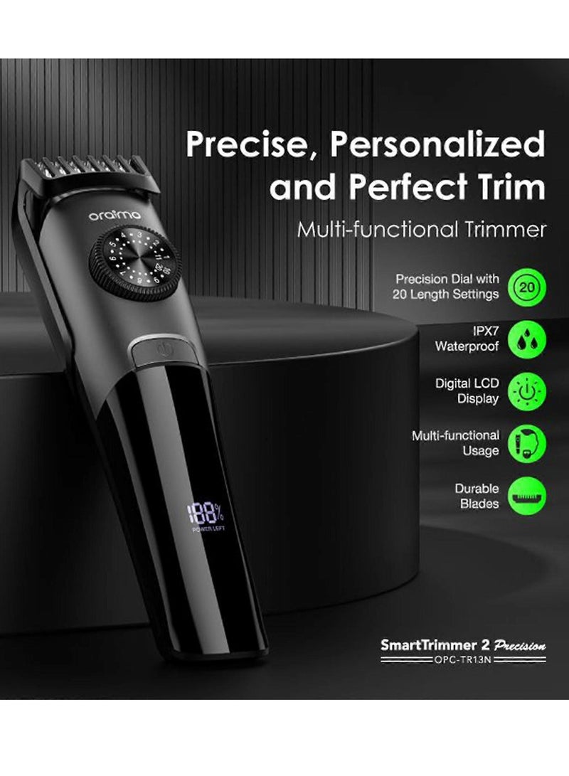 Oraimo Professional Electric Razor Smart Trimmer 2 Precision Durable Precision Dial Trimmer - Black - Image 5