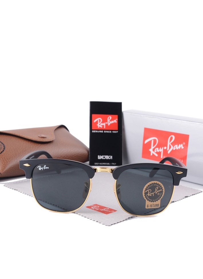 Ray-Ban - Ray-Ban Fashion Pilot Sunglasses Gold Framed with Brown UV Lenses - Image 1