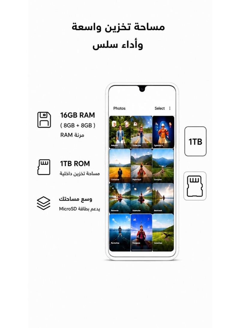  تكنو سكاي هاتف ذكي تكنو سكاي S26 ultra 5G  ثنائي الشريحة بطارية 6000mAh ابيض الدفع الإلكتروني (NFC) - Image 3