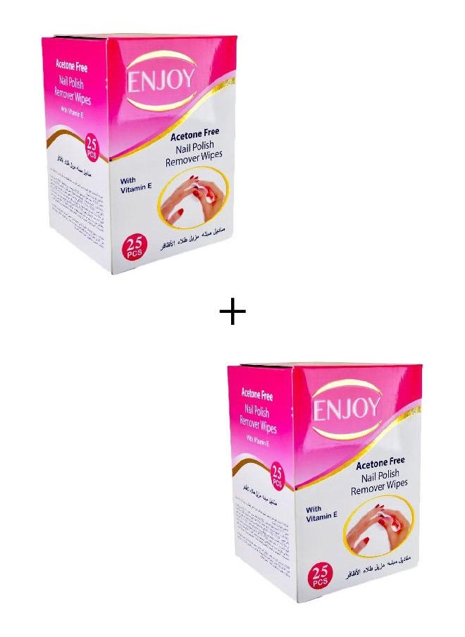 ENJOY - Two Packages Wet nail polish remover wipes guarantee you amazing results Always make yourself look your best - Image 1