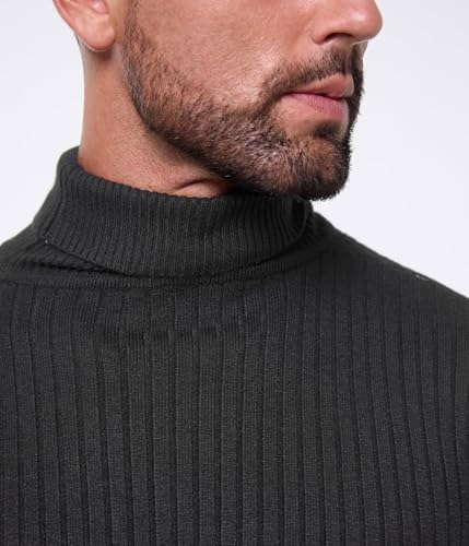 NORTHWIND Men's High Turtle Neck Cotton Slim Fit T-Shirt (Black, Medium) - Image 5