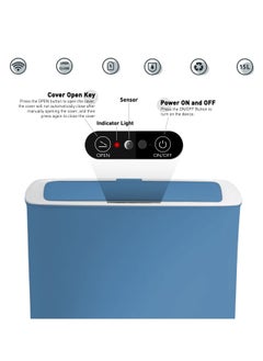 HoldPeak 14L Capacity Household Sensor Kitchen Garbage Bin with Sensing Distance,Automatic Trash Can Blue  - Image 2