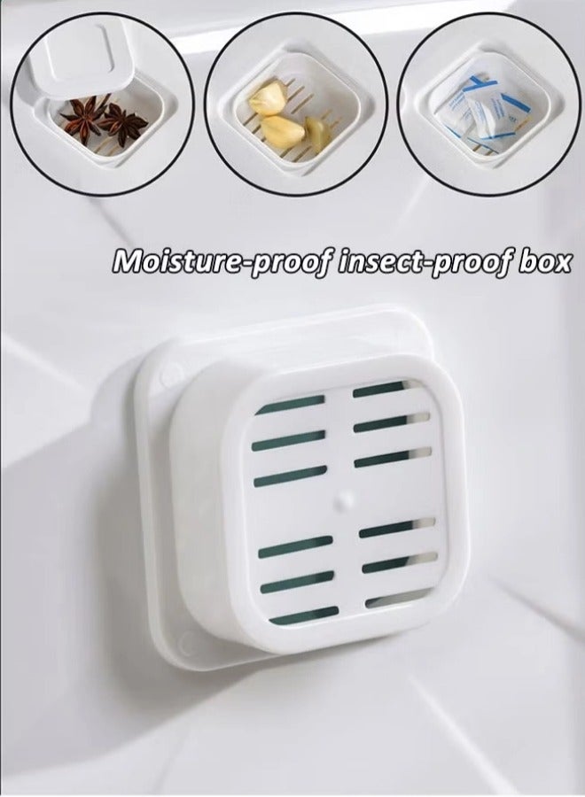 Household Portable Rice Bucket, 5kg Sealed Rice Container, Multifunctional Moisture Insect-Proof, Household Grain Storage Bucket for Kitchen, Pet Food Storage Container, Flour Storage Container, Cereal Dispenser, With Free Measuring Cup(21.5x23x22.5cm, White) - Image 3
