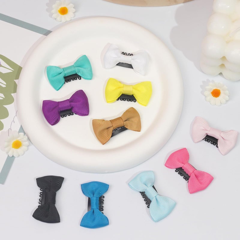 CellElection 20 Pack Handmade Tiny Hair Clips for Baby Fine Hair 1.75Inch Mini Grosgrain Ribbon Hair Bows Snap Hair Clips Barrettes Hair Accessories For Baby Girls Newborn Infant Toddlers - Image 3