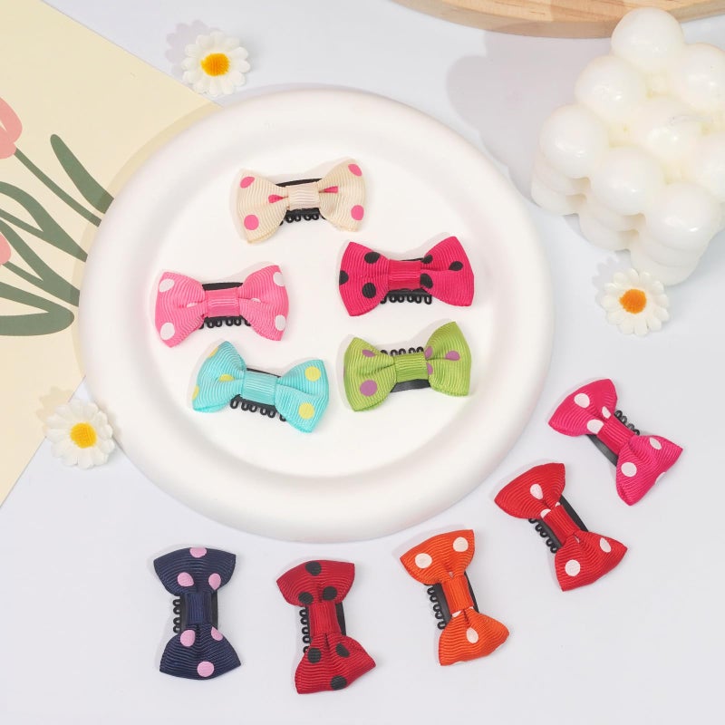 CellElection 20 Pack Handmade Tiny Hair Clips for Baby Fine Hair 1.75Inch Mini Grosgrain Ribbon Hair Bows Snap Hair Clips Barrettes Hair Accessories For Baby Girls Newborn Infant Toddlers - Image 2