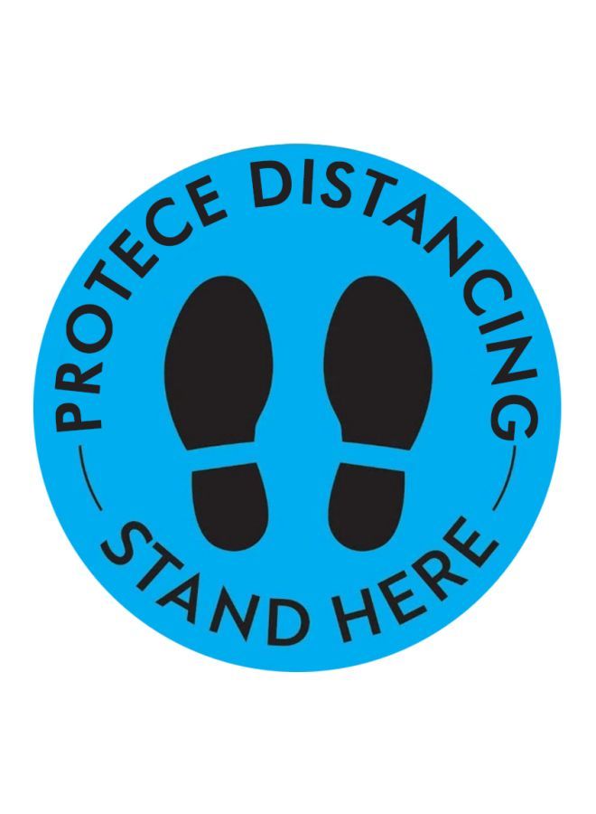 نيبمينينت "لافتة أرضية بطبعة عبارة "Stand Here" أسود/أزرق 27.94سنتيمتر  - Image 1