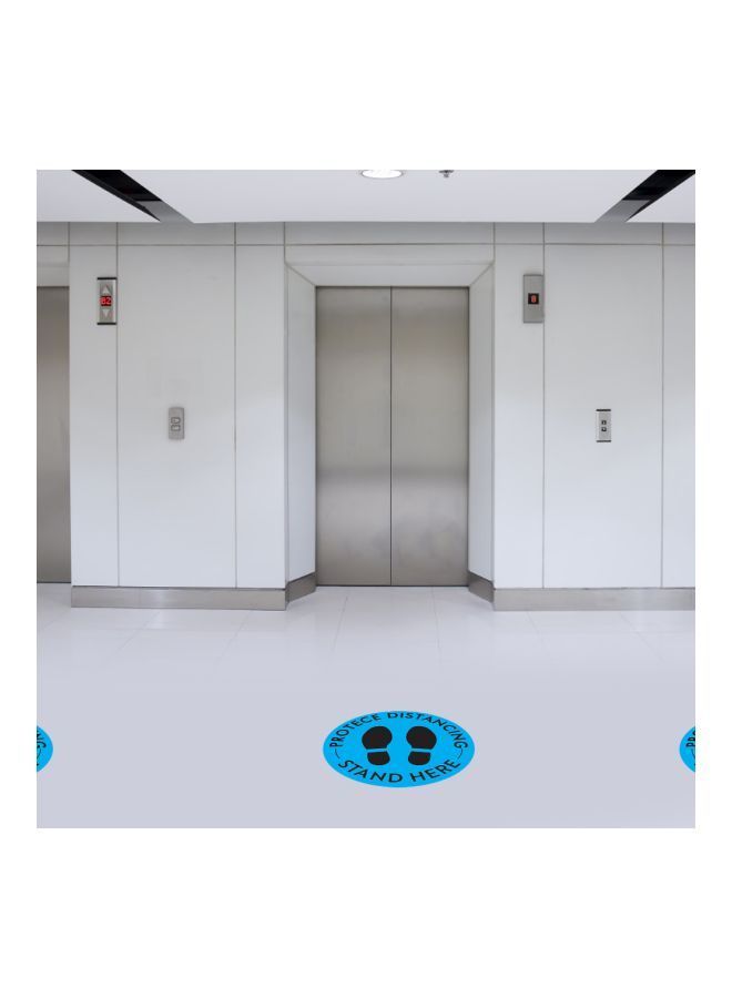 نيبمينينت "لافتة أرضية بطبعة عبارة "Stand Here" أسود/أزرق 27.94سنتيمتر  - Image 4