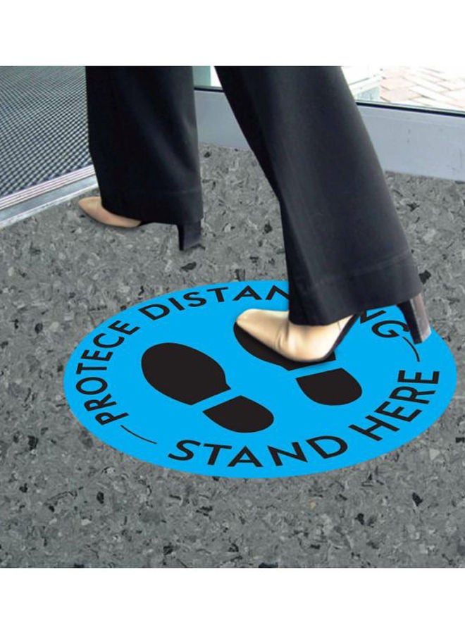 نيبمينينت "لافتة أرضية بطبعة عبارة "Stand Here" أسود/أزرق 27.94سنتيمتر  - Image 5