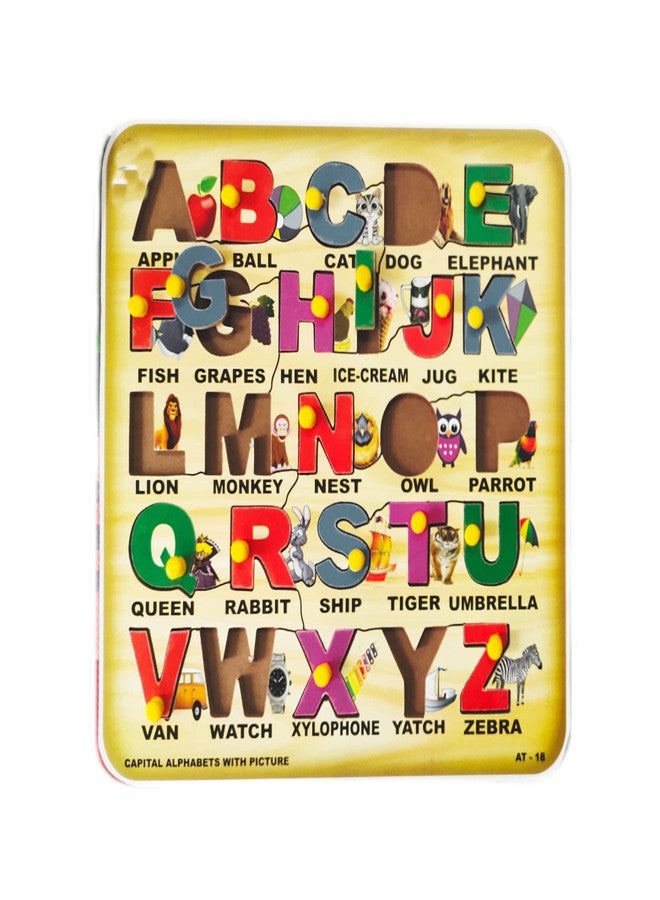 RPC99 Wooden Puzzle/Learning Educational Toy/Stray with Knobs (Capital Alphabet-2) - Image 3