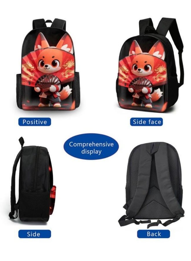 Bright Li Fire Unlock the new fashion of childish fun! Three-piece set of bags, cartoon elements for children and teenagers (students, children, friends' outings, mountain climbing, schooling, etc. can be used) - 57 - Image 3