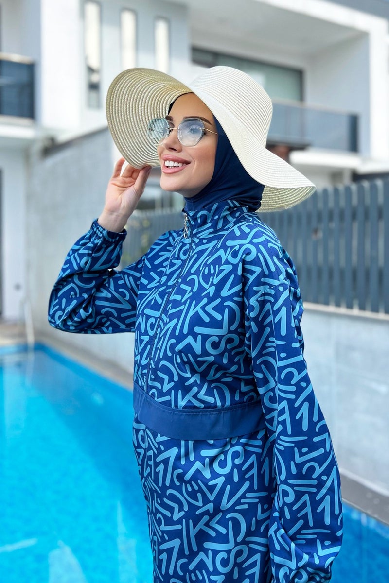 Remsa Mayo Remsa Swimsuit Parachute Full Covered Hijab Swimsuit R081 Atlantic  - Image 3