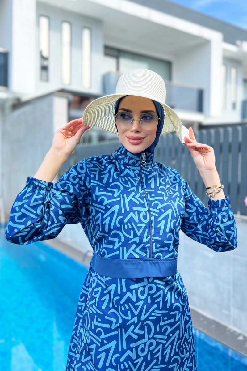 Remsa Mayo Remsa Swimsuit Parachute Full Covered Hijab Swimsuit R081 Atlantic  - Image 4