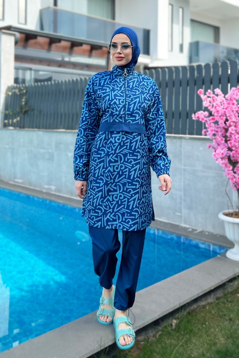 Remsa Mayo Remsa Swimsuit Parachute Full Covered Hijab Swimsuit R081 Atlantic  - Image 2