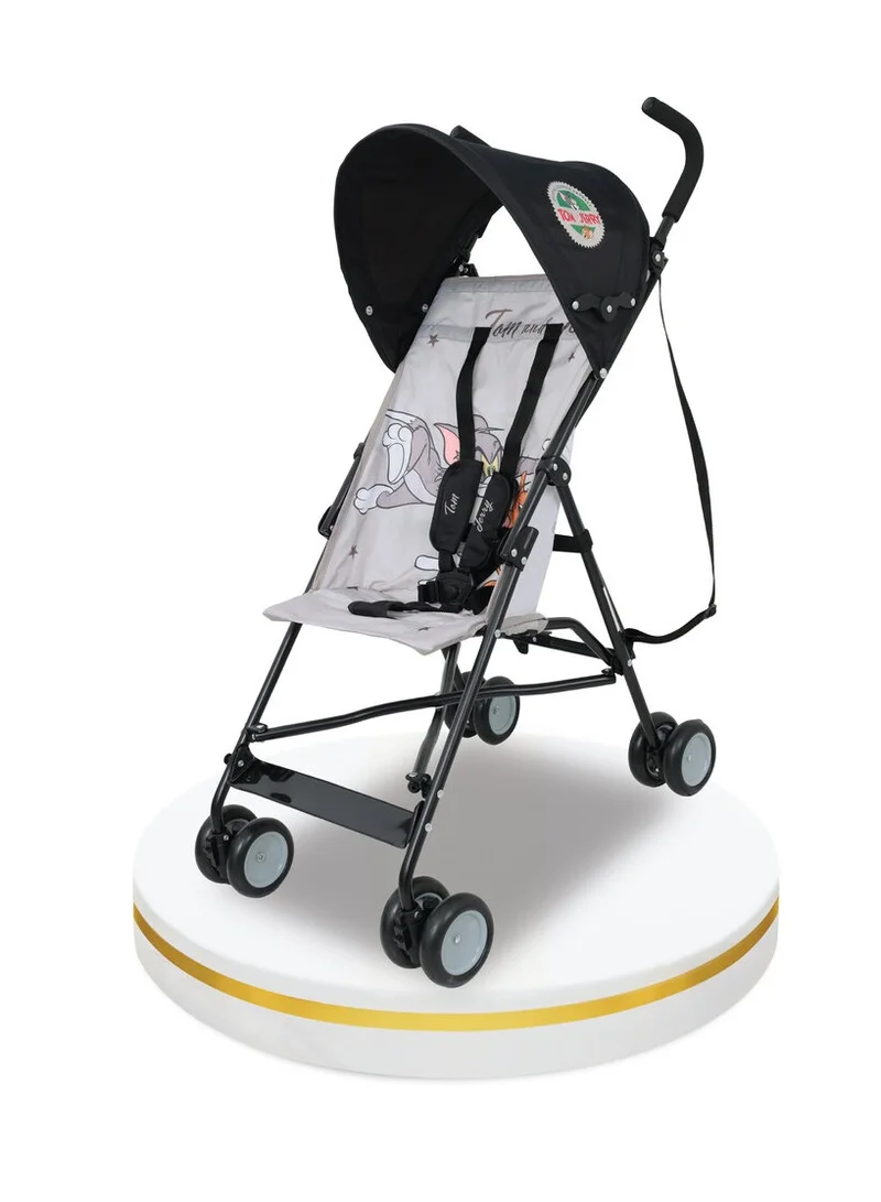 وارنر بروس Tom&Jerry Lightweight Buggy Stroller 3-36 Months, Multicolor Rear Breaks, Shoulder Strap And More