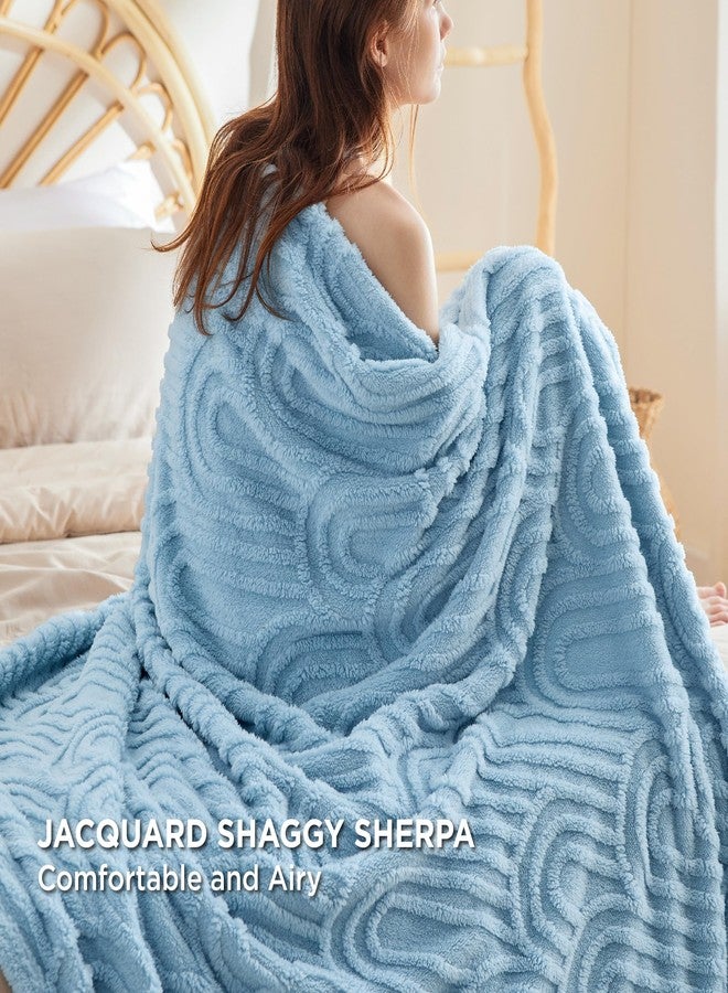 Bedsure Blue Throw Blanket for Couch - Super Soft & Cozy Summer Blankets for Women, Fluffy Fleece Throw for Girls, for Women, Ideal for Room, Home & Bedroom Decor, 50x60 Inches - Image 3