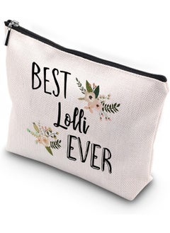 WCGXKO WCGXKO Best Lolli Ever Grandma Gift Lolli Gift Zipper Makeup Bags Travel Waterproof Toiletry Bag Accessories (BEST Lolli) 