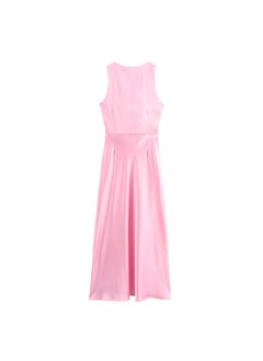 Generic High-Waisted Sleeveless Long Dress New Style Womens Clothing Cross-Border European And American Trend Speed Selling Sakura powder 
