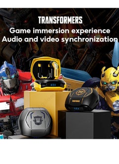 TRANSFORMERS Transformers TF-T06 Wireless Bluetooth Earbuds Gaming Headphones Long Battery Life Headset Low Latency HIFI Stereo Sound with Music Noise Cancellation Calls Yellow  - Image 3