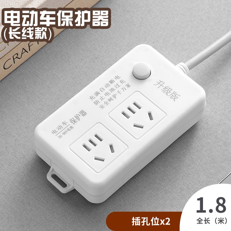 Smart Wired Electric Vehicle Power Strip Multi-Function Fully Automatic Power-Off Plug-In Strip Battery Car Special Plug-In Strip - Image 1