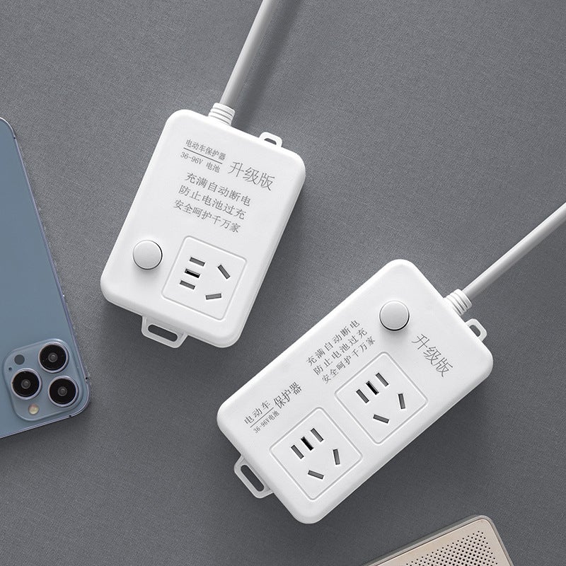 Smart Wired Electric Vehicle Power Strip Multi-Function Fully Automatic Power-Off Plug-In Strip Battery Car Special Plug-In Strip - Image 4