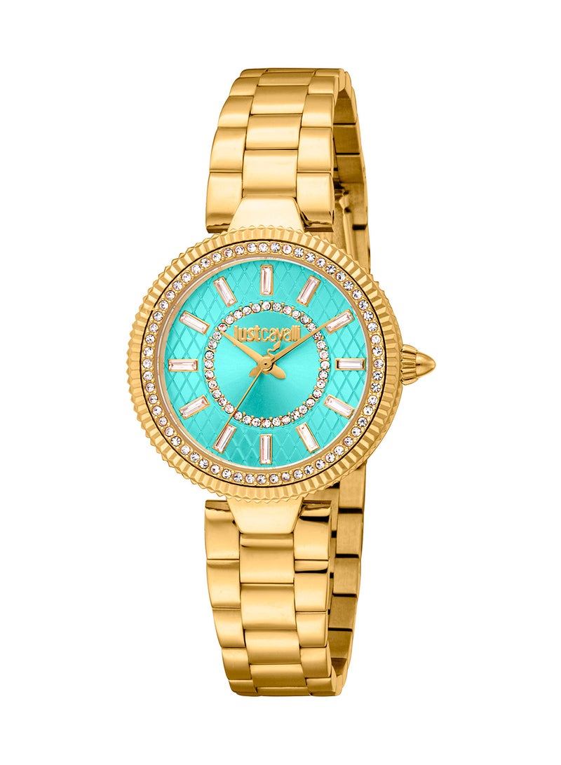 Just Cavalli ساعة يد نسائية دائرية الشكل من الفولاذ المقاوم للصدأ JC1L308M0055 - 30 مم - Image 1