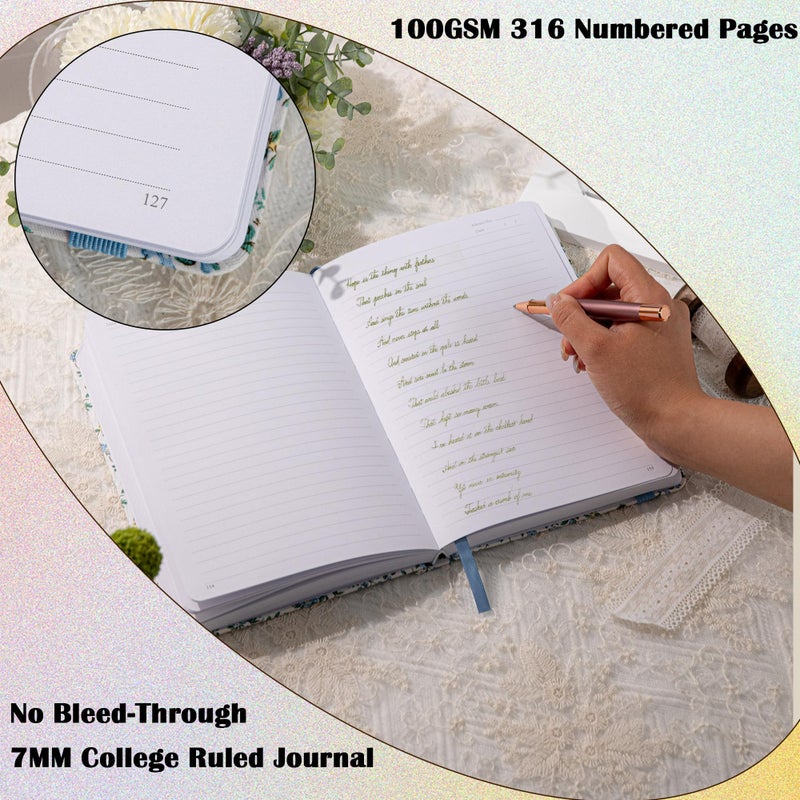TIEFOSSI Lined Journal Notebook for Women, A5 College Ruled Notebook for Writing, 316 Numbered Pages Thick Paper, Daily Journal, for Work Home School, Note Taking, Business, 8.4 X 5.8 In - Image 3