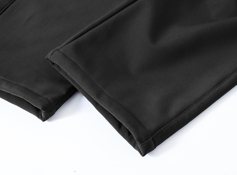 BASUDAM Men's Utility Work Pants Snow Waterproof Softshell Winter Fleece Lined Insulated Outdoor Mountain Black 34 - Image 5