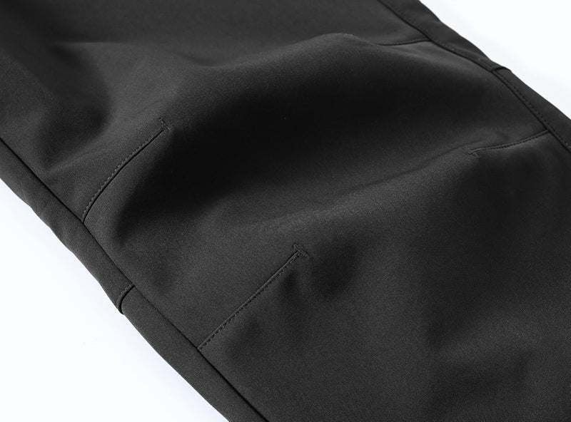 BASUDAM Men's Utility Work Pants Snow Waterproof Softshell Winter Fleece Lined Insulated Outdoor Mountain Black 34 - Image 4