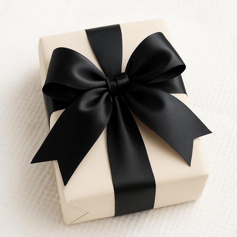 LilyRin Black Ribbon 1.5 Inch 36 Yards Halloween Satin Roll Perfect for Scrapbooking Art Wedding Wreath Baby Shower Packing Floral Birthday Wrapping DIY Hair Bows Corset Christmas Handmade Birthday Box 1-1/2 - Image 5