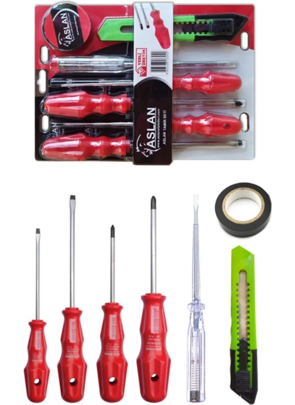 BarkoFix 7-Piece Repair Set / 4-Piece Screwdriver Set Control Pen Utility Knife Electrical Tape