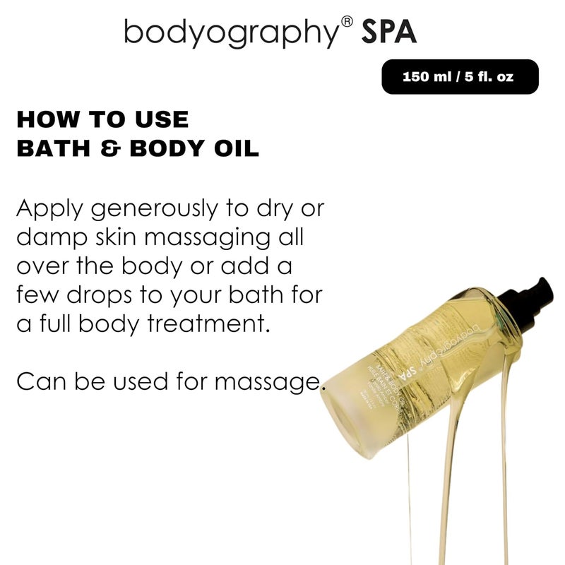 Bodyography Spa Bath Body Oil 4 oz Vanilla Amber Fragrance Hydrating Botanical Oil with Squalene Rose Hip Babassu Vegan ParabenFree GlutenFree Moisture for Tone Texture - Image 4