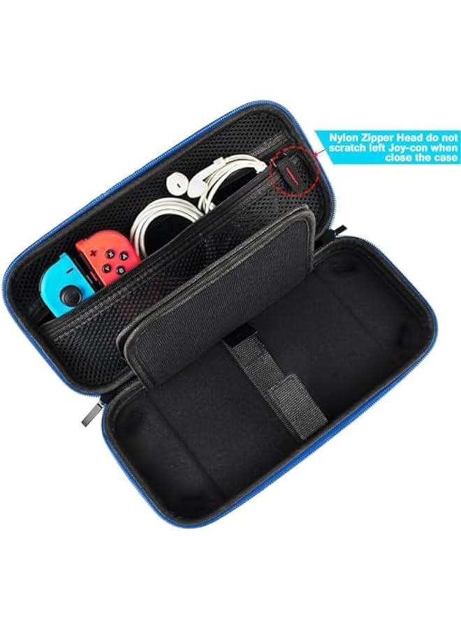 HOOKOR Switch Case, Compatible With Nintendo Switch Oled Case, Classic Switch Oled Carrying Case, Portable Switch Oled Carrying Case for Nintendo, High Capacity Switch Traveling Case (Blue) - Image 2