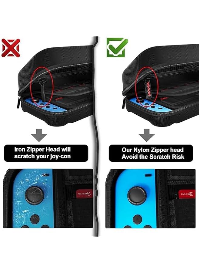 HOOKOR Switch Case, Compatible With Nintendo Switch Oled Case, Classic Switch Oled Carrying Case, Portable Switch Oled Carrying Case for Nintendo, High Capacity Switch Traveling Case (Blue) - Image 4