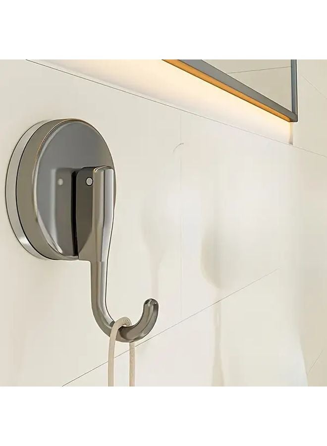 Grey Strong Suction Cup Hook No Drilling Required For Kitchen Bathroom - Image 1