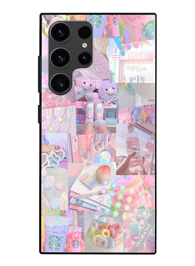 VR CREATIVE Protective Case Cover For Samsung Galaxy S24 Ultra Cute Collage Design Multicolour - Image 1
