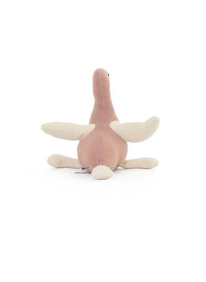 Pluchi Chuckles Bird Cotton Knitted Stuffed Soft Toy (35cmx23cm) (Pale Pink & Ivory) - Image 1