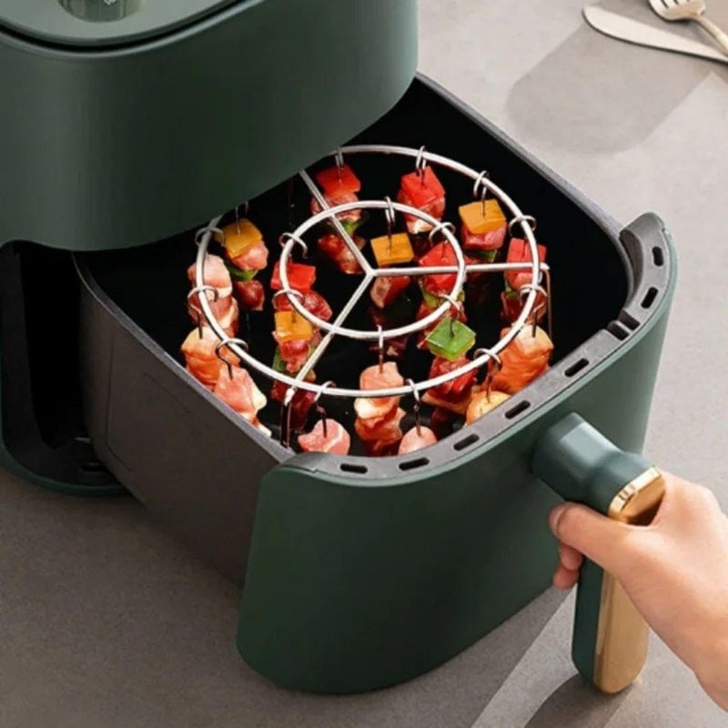 Shish Tawook Skewers for Air Fryer Compatible with All Air Fryer for the First Time in Egypt, Mini Shish Tawook Skewers with Stainless Steel Stand (1 Piece) - Image 3
