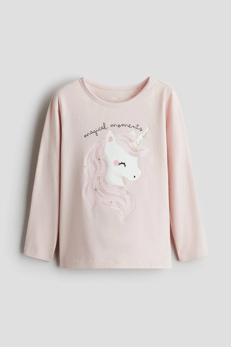 اتش اند ام بلوزة مطبوعة من الجيرسيه