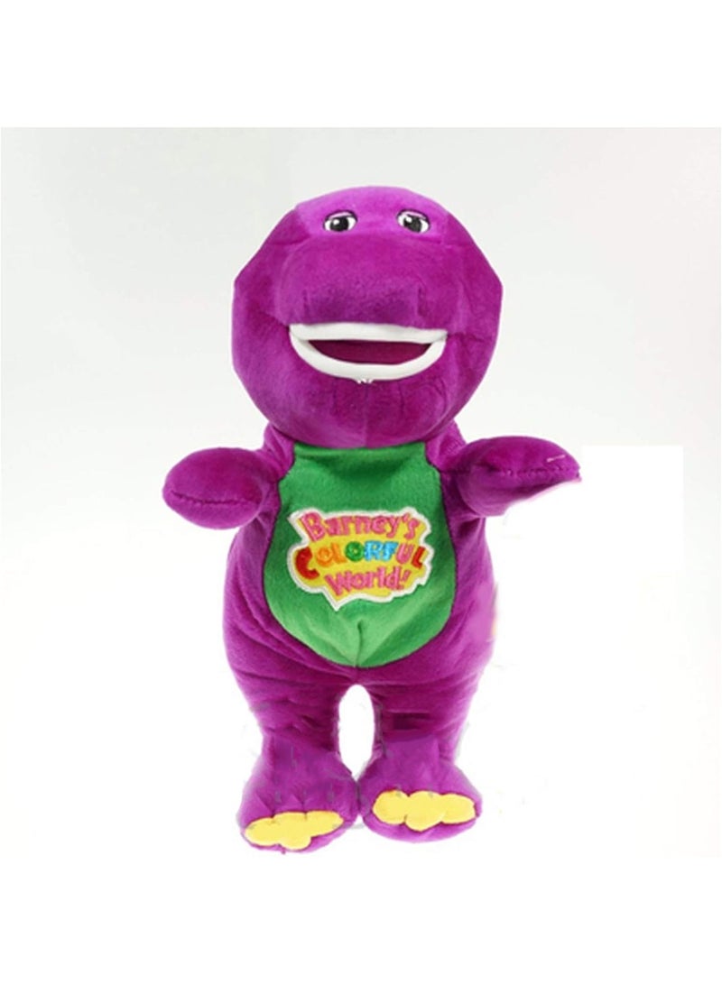 30cm Purple Dinosaur Barney Doll Singing Children's Plush Toy - Image 1
