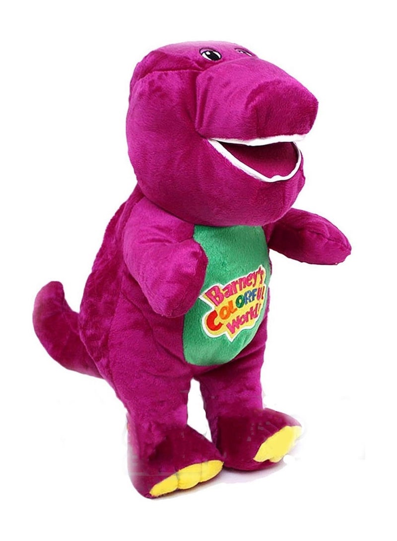 30cm Purple Dinosaur Barney Doll Singing Children's Plush Toy - Image 2