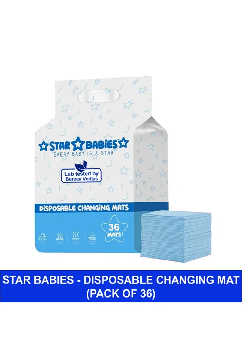 ستار بيبيز Star Babies Disposable Changing Mat - Pack of 36