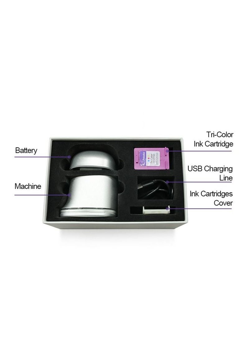 PEKOKO Portable Color Printer with Cartridge All In One Bluetooth Connect App Craft Artsy Mobile Color Printer Logo Printer T-Shirt Printer Mini Color Printer Gift Printer And Tattoo Printer - Image 2