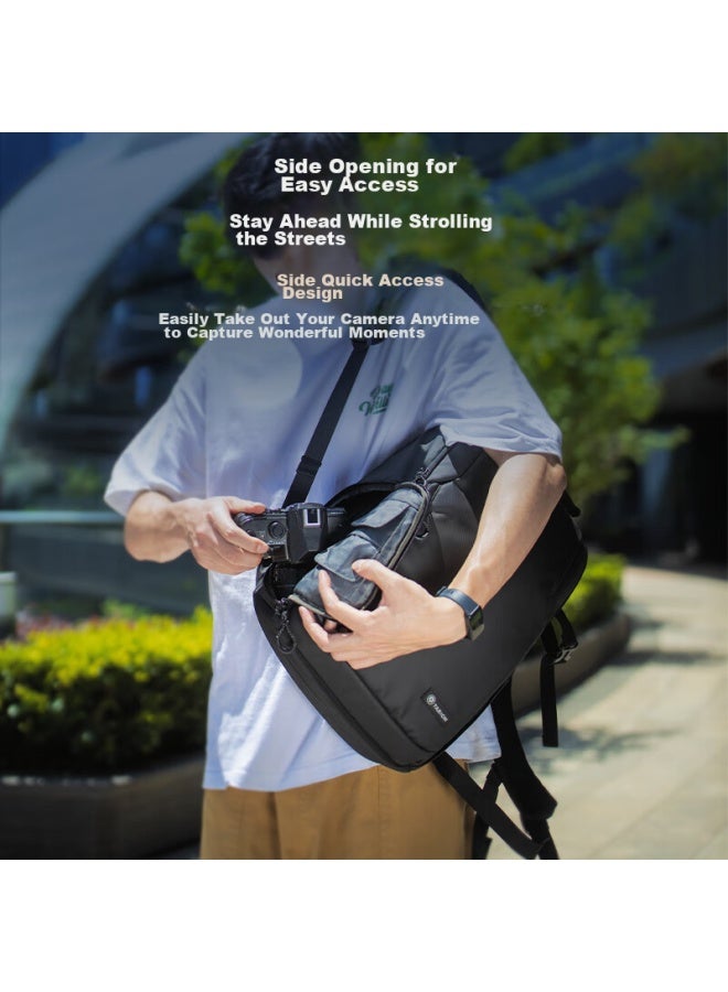 Tarion Camera Backpack, Waterproof Multifunctional Commuter Casual Backpack, Canon Dslr Backpack, Tr-l Black - Image 3
