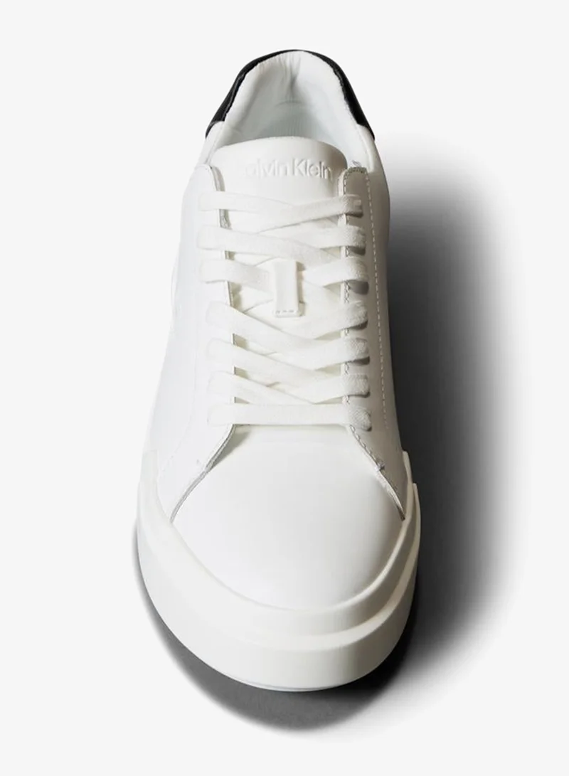Calvin Klein Jeans Bright White/Black Avenue Low Top Chunky Sneakers for Men | Best Price UAE