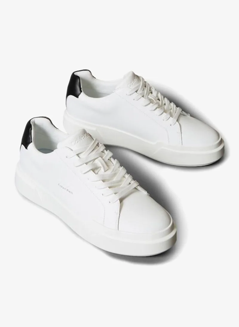 Calvin Klein Jeans Bright White/Black Avenue Low Top Chunky Sneakers for Men | Best Price UAE