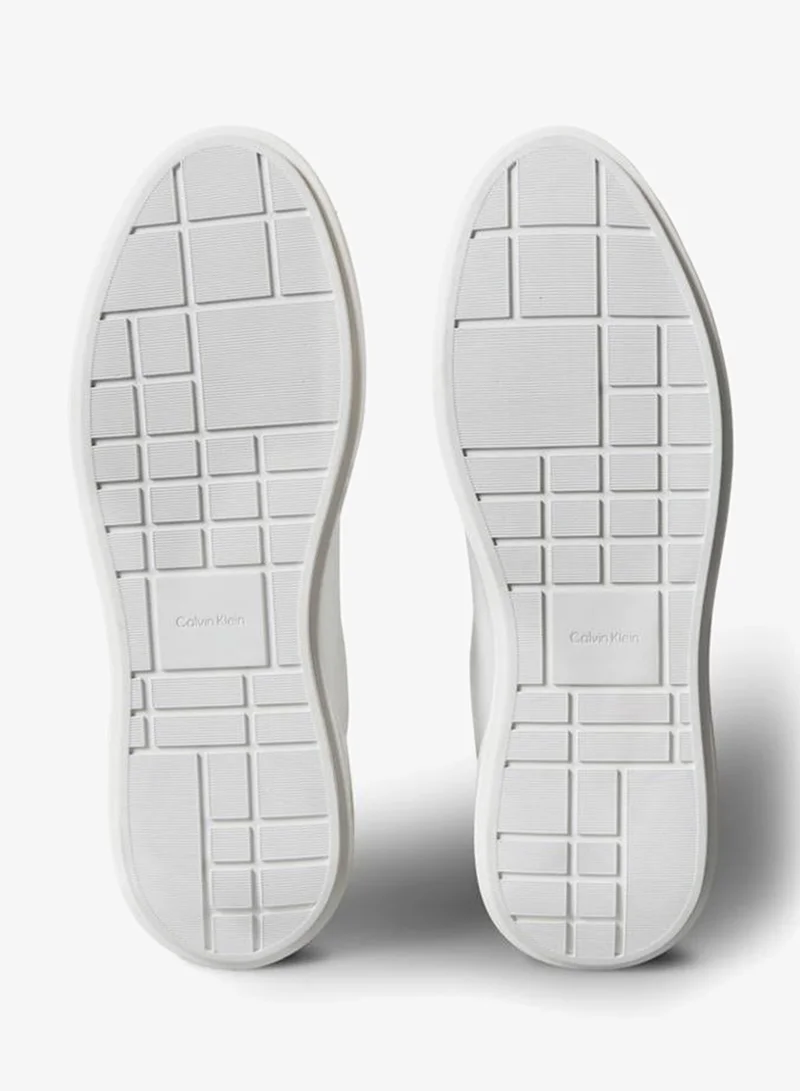 Calvin Klein Jeans Bright White/Black Avenue Low Top Chunky Sneakers for Men | Best Price UAE