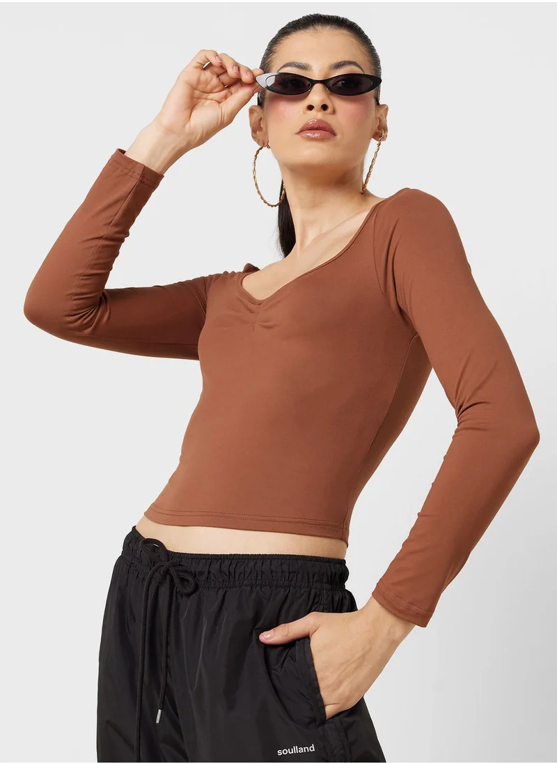 Ginger Sweetheart Neckline Fitted Top